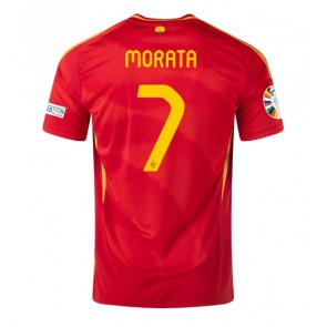 Spanien Alvaro Morata #7 Hemmatröja EM 2024 Kortärmad